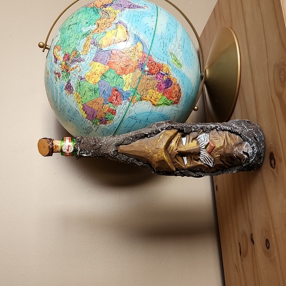 Vintage Rindenschmid hand made tree bark bottle